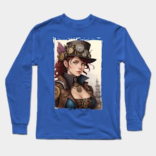 Steampunk Lady Long Sleeve T-Shirt